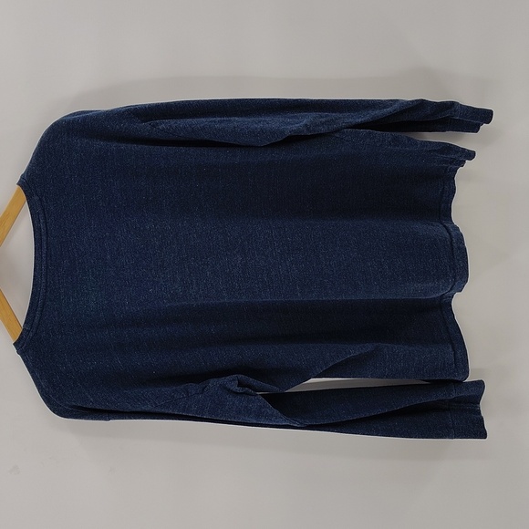 POLO Ralph Lauren blue cotton  slub casual long sleeve tee size large - Picture 4 of 5